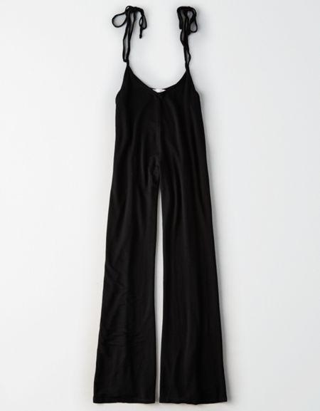 American Eagle Outfitters Don't Ask Why Baby Terry Tie Strap Jumpsuit