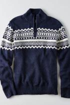 American Eagle Outfitters Ae Patterned Mock Sweater