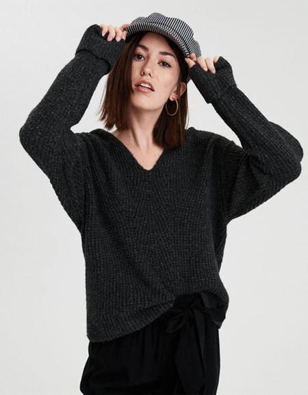American Eagle Outfitters Ae Pointelle Waffle Knit Hoodie