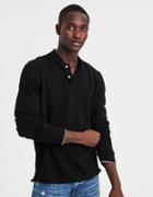 American Eagle Outfitters Ae Long Sleeve Henley Polo