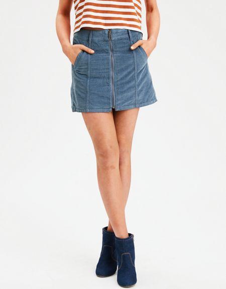 American Eagle Outfitters Ae High-waisted Festival Corduroy Skirt