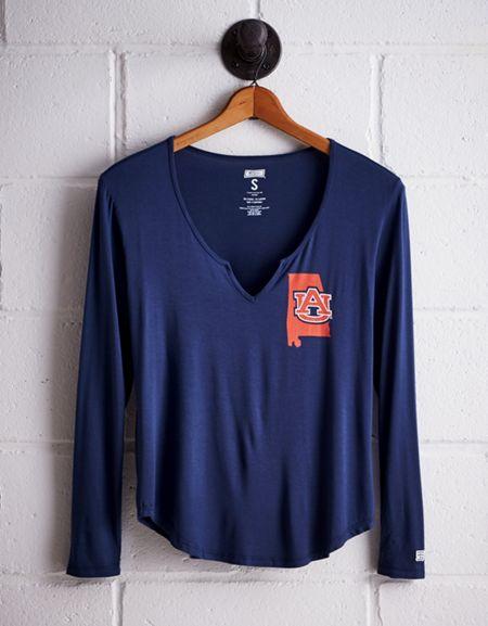 Tailgate Women's Auburn Split Neck T-shirt