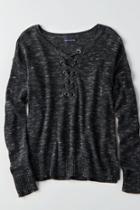American Eagle Outfitters Ae Lace-up Front Sweater