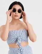 American Eagle Outfitters Ae Striped Smocked Tie-up Tube Top