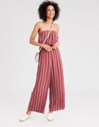 American Eagle Outfitters Ae Striped Overlay Jumpsuit