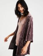 American Eagle Outfitters Ae Crushed Velvet Kimono