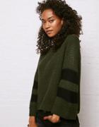 American Eagle Outfitters Don't Ask Why Arm Stripe Sweater