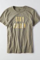 American Eagle Outfitters Ae Foil Graphic Crew T-shirt