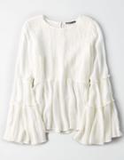American Eagle Outfitters Ae Solid Smocked Tunic