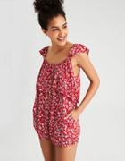 American Eagle Outfitters Ae Ruffle Overlay Romper