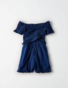 American Eagle Outfitters Ae Smocked Wrap Front Romper