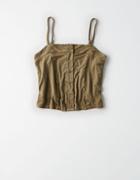 American Eagle Outfitters Don't Ask Why Button Front Cropped Cami
