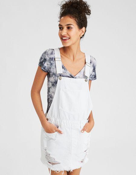 American Eagle Outfitters Ae Ripped Overall Skirt