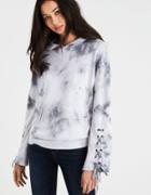 American Eagle Outfitters Ae Lace Up Sleeve Hoodie