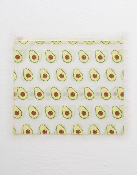 Aerie Avocado Zip Cosmetic Pouch