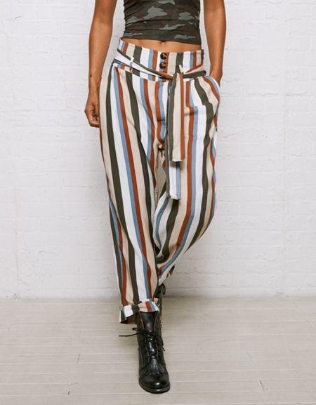 American Eagle Outfitters Dont Ask Why Button Front Tie Waist Pants