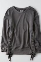 American Eagle Outfitters Ae Lace-up Side Sweatshirt