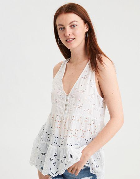 American Eagle Outfitters Ae Cross Back Tank Top