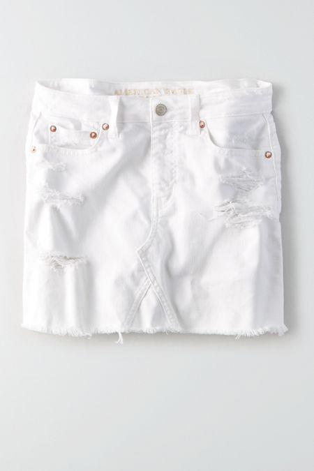 American Eagle Outfitters Ae White Denim Skirt