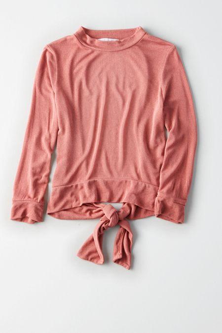 American Eagle Outfitters Don't Ask Why Tie Back Sweater