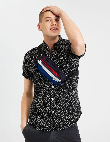 American Eagle Outfitters Ae Printed Poplin Button-down Shirt
