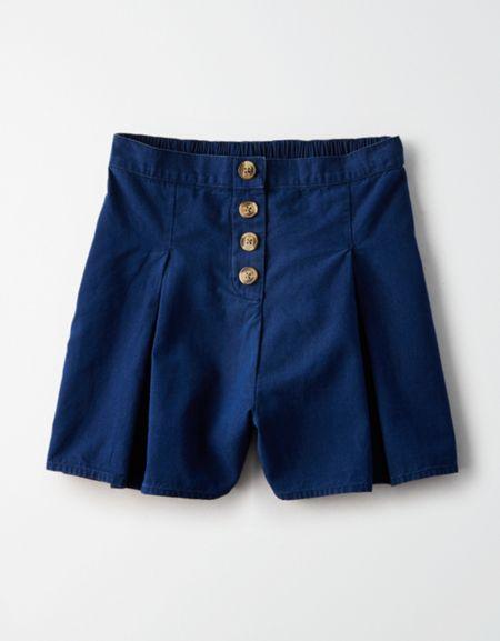 American Eagle Outfitters Ae Pleated Button Front Short