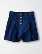 American Eagle Outfitters Ae Pleated Button Front Short