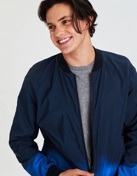 American Eagle Outfitters Ae Ombre Dye Bomber Jacket