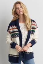 American Eagle Outfitters Ae Patterned Pocket Cardigan
