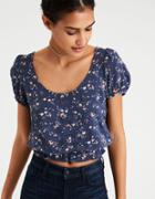 American Eagle Outfitters Ae Short Sleeve Crop Top