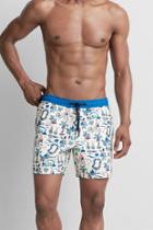 American Eagle Outfitters Ae 6 Print Swim Trunk