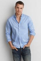 American Eagle Outfitters Ae Core Flex Solid Button Down Shirt