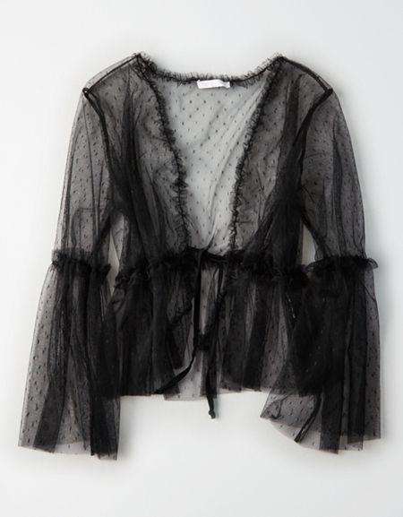 American Eagle Outfitters Don't Ask Why Tulle Cardigan