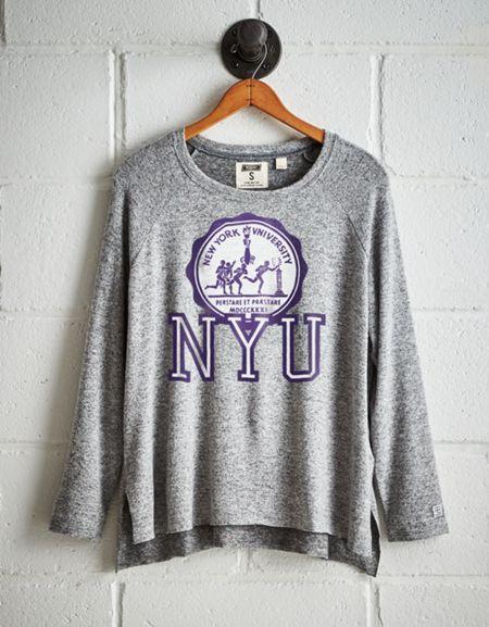 Tailgate Women's Nyu Violets Plush Tee