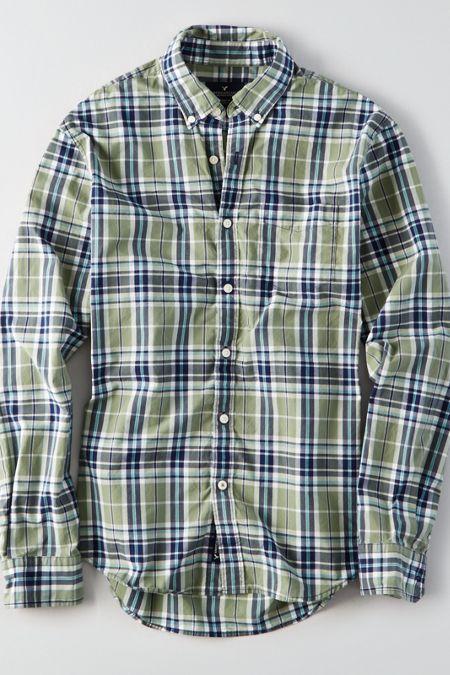American Eagle Outfitters Ae Classic Plaid Button Down Shirt