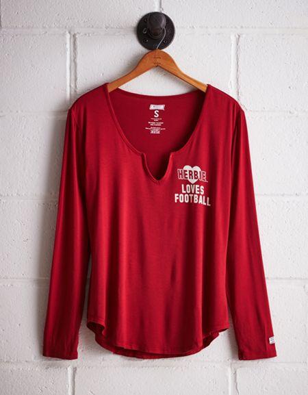 Tailgate Women's Nebraska Split Neck T-shirt