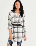 American Eagle Outfitters Ae Plaid Button Down Shirt Dress