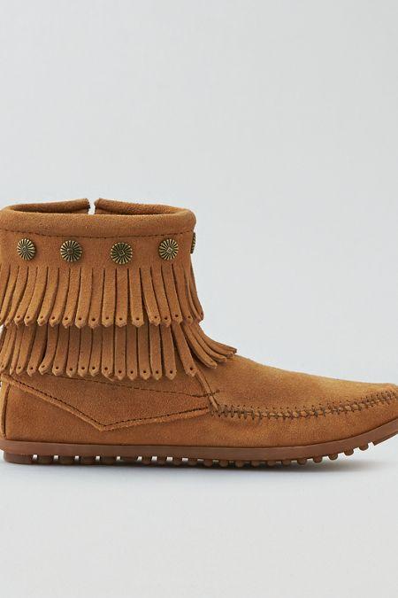 American Eagle Outfitters Minnetonka Double Fringe Side Zip Boot
