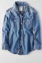 American Eagle Outfitters Ae Oversized Denim Shirt