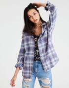 American Eagle Outfitters Ae Oversized Plaid Button-down Shirt