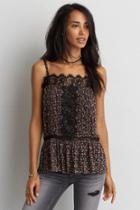 American Eagle Outfitters Ae Lace Trim Pintucked Cami