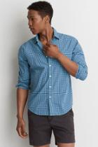 American Eagle Outfitters Ae Gingham Plaid Poplin Shirt