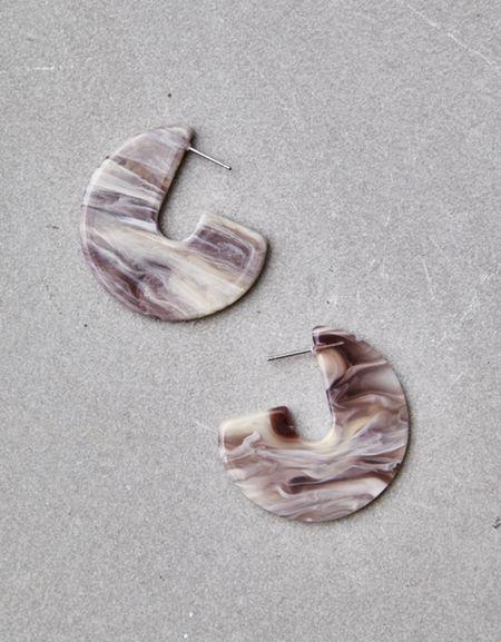 American Eagle Outfitters Ae Resin Flat Hoop Earring