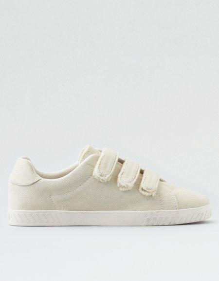 American Eagle Outfitters Tretorn Carry Fringe Velcro Denim Sneakers
