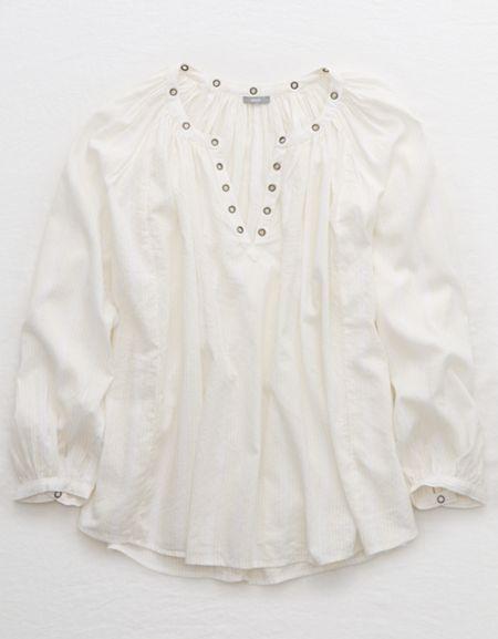 Aerie Pretty Woven Tee