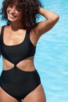 Aerie Twist Cutout One Piece Swimsuit