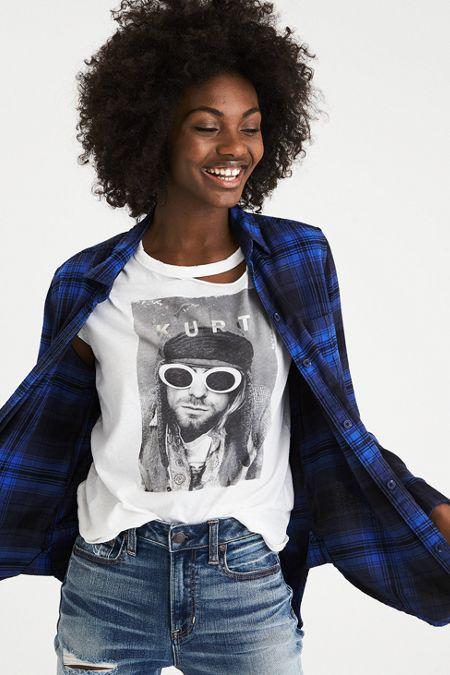 American Eagle Outfitters Ae Ahh-mazingly Soft Plaid Boyfriend Shirt