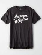 American Eagle Outfitters Ae Raglan Side Vent Graphic Tee