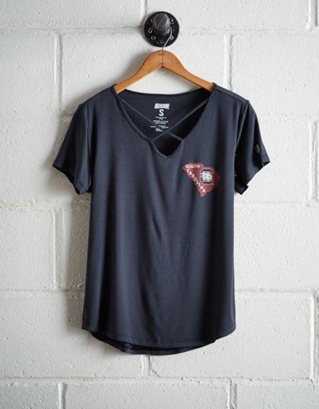 Tailgate Women's South Carolina Cage Front Tee