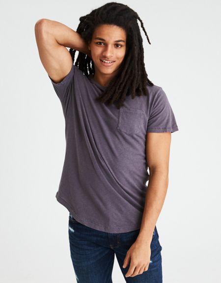 American Eagle Outfitters Ae Longline Slub Pocket T-shirt